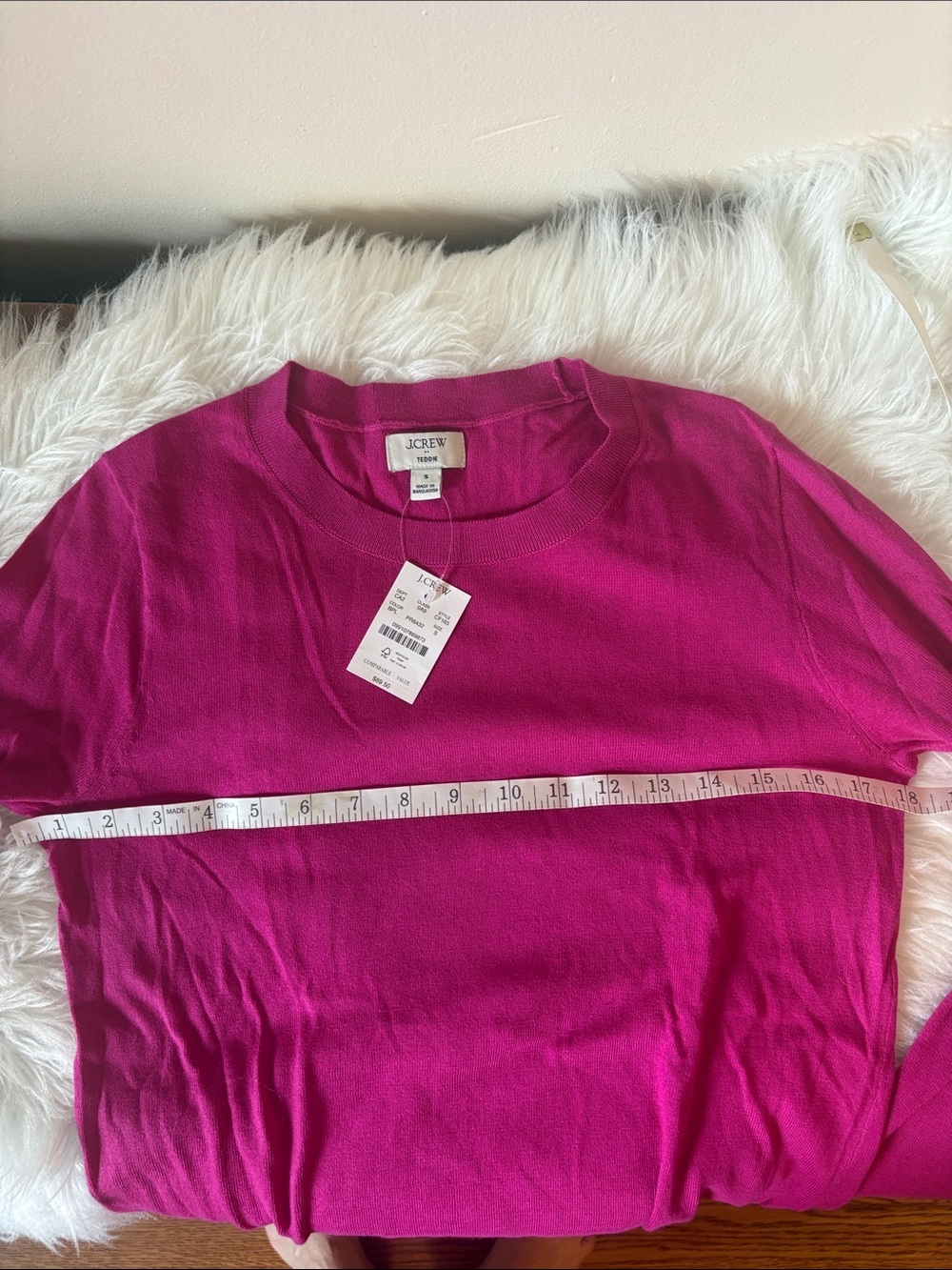 J. Crew Women's Fuchsia Crewneck Sweater - Picture 9 of 10